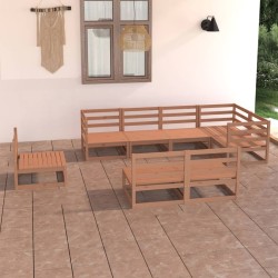 vidaXL 8-tlg. Garten-Lounge-Set Honigbraun Massivholz Kiefer