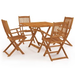 vidaXL 5-tlg. Garten-Essgruppe Klappbar Massivholz Akazie