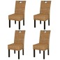 vidaXL Esszimmerstuhl 4 Stk. Kubu-Rattan Mangoholz vidaXL Esszimmerstuhl 4 Stk. Kubu-Rattan Mangoholz