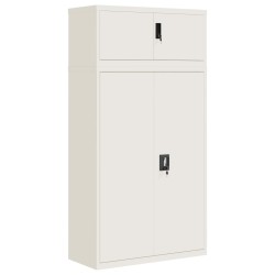 vidaXL Aktenschrank Weiß 90x40x180 cm Stahl