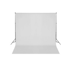vidaXL Fotohintergrund-System 600 x 300 cm Weiß