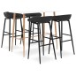 vidaXL 5-tlg. Bar-Set Weiß und Schwarz vidaXL 5-tlg. Bar-Set Weiß und Schwarz