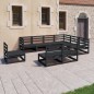 vidaXL 9-tlg. Garten-Lounge-Set Schwarz Massivholz Kiefer vidaXL 9-tlg. Garten-Lounge-Set Schwarz Massivholz Kiefer