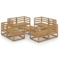 vidaXL 9-tlg. Garten-Lounge-Set Honigbraun Massivholz Kiefer vidaXL 9-tlg. Garten-Lounge-Set Honigbraun Massivholz Kiefer