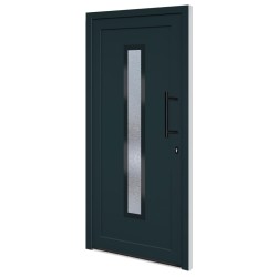 vidaXL Haustür Anthrazit 98x200 cm PVC