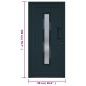 vidaXL Haustür Anthrazit 98x200 cm PVC vidaXL Haustür Anthrazit 98x200 cm PVC