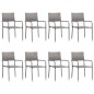 vidaXL 9-tlg. Garten-Essgruppe Poly Rattan Anthrazit und Grau vidaXL 9-tlg. Garten-Essgruppe Poly Rattan Anthrazit und Grau