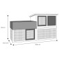 FLAMINGO Kaninchenstall Floret Urban 165x61,5x91 cm Braun FLAMINGO Kaninchenstall Floret Urban 165x61,5x91 cm Braun