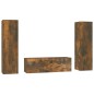 vidaXL 3-tlg. TV-Schrank-Set Räuchereiche Holzwerkstoff vidaXL 3-tlg. TV-Schrank-Set Räuchereiche Holzwerkstoff