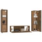 vidaXL 3-tlg. TV-Schrank-Set Räuchereiche Holzwerkstoff vidaXL 3-tlg. TV-Schrank-Set Räuchereiche Holzwerkstoff