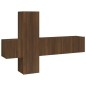 vidaXL 3-tlg. TV-Schrank-Set Braun Eichen-Optik Holzwerkstoff vidaXL 3-tlg. TV-Schrank-Set Braun Eichen-Optik Holzwerkstoff