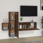 vidaXL 3-tlg. TV-Schrank-Set Braun Eichen-Optik Holzwerkstoff vidaXL 3-tlg. TV-Schrank-Set Braun Eichen-Optik Holzwerkstoff