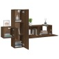 vidaXL 3-tlg. TV-Schrank-Set Braun Eichen-Optik Holzwerkstoff vidaXL 3-tlg. TV-Schrank-Set Braun Eichen-Optik Holzwerkstoff