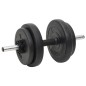 vidaXL Langhantel und Kurzhantel mit Gewichten 90 kg vidaXL Langhantel und Kurzhantel mit Gewichten 90 kg