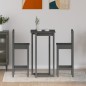 vidaXL 3-tlg. Bar-Set Grau Massivholz Kiefer vidaXL 3-tlg. Bar-Set Grau Massivholz Kiefer