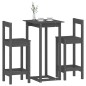 vidaXL 3-tlg. Bar-Set Grau Massivholz Kiefer vidaXL 3-tlg. Bar-Set Grau Massivholz Kiefer