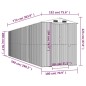 vidaXL Geräteschuppen Dunkelbraun 192x772x223 cm Verzinkter Stahl vidaXL Geräteschuppen Dunkelbraun 192x772x223 cm Verzinkter Stahl