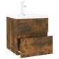 vidaXL Waschbeckenschrank mit Einbaubecken Räuchereiche Holzwerkstoff vidaXL Waschbeckenschrank mit Einbaubecken Räuchereiche Holzwerkstoff