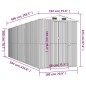 vidaXL Geräteschuppen Dunkelbraun 192x606x223 cm Verzinkter Stahl vidaXL Geräteschuppen Dunkelbraun 192x606x223 cm Verzinkter Stahl