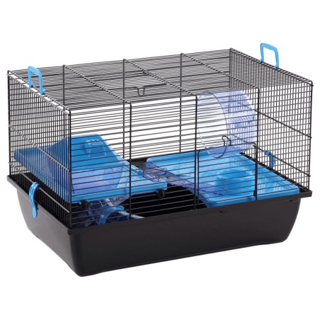 FLAMINGO Hamsterkäfig Jaro 2 50,5x33x32,5 cm Schwarz und Blau
