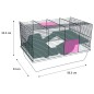 FLAMINGO Hamsterkäfig Jaro 2 50,5x33x32,5 cm Schwarz und Blau FLAMINGO Hamsterkäfig Jaro 2 50,5x33x32,5 cm Schwarz und Blau