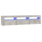 vidaXL TV-Schrank mit LED-Leuchten Betongrau 180x35x40 cm vidaXL TV-Schrank mit LED-Leuchten Betongrau 180x35x40 cm