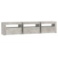 vidaXL TV-Schrank mit LED-Leuchten Betongrau 180x35x40 cm vidaXL TV-Schrank mit LED-Leuchten Betongrau 180x35x40 cm