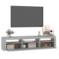 vidaXL TV-Schrank mit LED-Leuchten Grau Sonoma 180x35x40 cm vidaXL TV-Schrank mit LED-Leuchten Grau Sonoma 180x35x40 cm