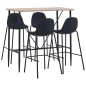 5-tlg. Bar-Set Stoff Schwarz 5-tlg. Bar-Set Stoff Schwarz