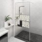 vidaXL Duschwand mit Ablage für Walk-In-Dusche Chrom 100x195 cm ESG vidaXL Duschwand mit Ablage für Walk-In-Dusche Chrom 100x195 cm ESG