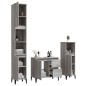 vidaXL 3-tlg. Badmöbel-Set Grau Sonoma Holzwerkstoff vidaXL 3-tlg. Badmöbel-Set Grau Sonoma Holzwerkstoff
