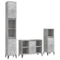 vidaXL 3-tlg. Badmöbel-Set Betongrau Holzwerkstoff vidaXL 3-tlg. Badmöbel-Set Betongrau Holzwerkstoff
