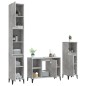vidaXL 3-tlg. Badmöbel-Set Betongrau Holzwerkstoff vidaXL 3-tlg. Badmöbel-Set Betongrau Holzwerkstoff