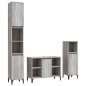 vidaXL 3-tlg. Badmöbel-Set Grau Sonoma Holzwerkstoff vidaXL 3-tlg. Badmöbel-Set Grau Sonoma Holzwerkstoff