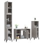 vidaXL 3-tlg. Badmöbel-Set Grau Sonoma Holzwerkstoff vidaXL 3-tlg. Badmöbel-Set Grau Sonoma Holzwerkstoff