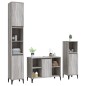 vidaXL 3-tlg. Badmöbel-Set Grau Sonoma Holzwerkstoff vidaXL 3-tlg. Badmöbel-Set Grau Sonoma Holzwerkstoff