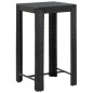 vidaXL 3-tlg. Gartenbar-Set Schwarz Poly Rattan & Massivholz Akazie vidaXL 3-tlg. Gartenbar-Set Schwarz Poly Rattan & Massivholz Akazie