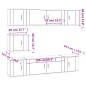 vidaXL 7-tlg. TV-Schrank-Set Schwarz Holzwerkstoff vidaXL 7-tlg. TV-Schrank-Set Schwarz Holzwerkstoff