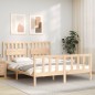 vidaXL Massivholzbett mit Kopfteil 160x200 cm vidaXL Massivholzbett mit Kopfteil 160x200 cm