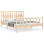 vidaXL Massivholzbett mit Kopfteil 160x200 cm vidaXL Massivholzbett mit Kopfteil 160x200 cm