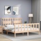 vidaXL Massivholzbett mit Kopfteil 160x200 cm vidaXL Massivholzbett mit Kopfteil 160x200 cm