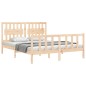 vidaXL Massivholzbett mit Kopfteil 160x200 cm vidaXL Massivholzbett mit Kopfteil 160x200 cm