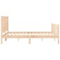 vidaXL Massivholzbett mit Kopfteil 160x200 cm vidaXL Massivholzbett mit Kopfteil 160x200 cm