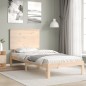 vidaXL Massivholzbett mit Kopfteil 90x200 cm vidaXL Massivholzbett mit Kopfteil 90x200 cm