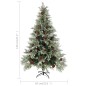 vidaXL Weihnachtsbaum mit Beleuchtung und Kiefernzapfen 120 cm PVC&PE vidaXL Weihnachtsbaum mit Beleuchtung und Kiefernzapfen 120 cm PVC&PE