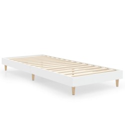 vidaXL Bettgestell Weiß 75x190 cm Holzwerkstoff