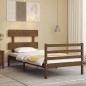 vidaXL Massivholzbett mit Kopfteil Honigbraun 90x200 cm vidaXL Massivholzbett mit Kopfteil Honigbraun 90x200 cm