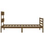 vidaXL Massivholzbett mit Kopfteil Honigbraun 90x200 cm vidaXL Massivholzbett mit Kopfteil Honigbraun 90x200 cm