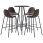 vidaXL 5-tlg. Bar-Set Stoff Dunkelgrau vidaXL 5-tlg. Bar-Set Stoff Dunkelgrau