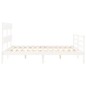 vidaXL Massivholzbett mit Kopfteil Weiß 160x200 cm vidaXL Massivholzbett mit Kopfteil Weiß 160x200 cm